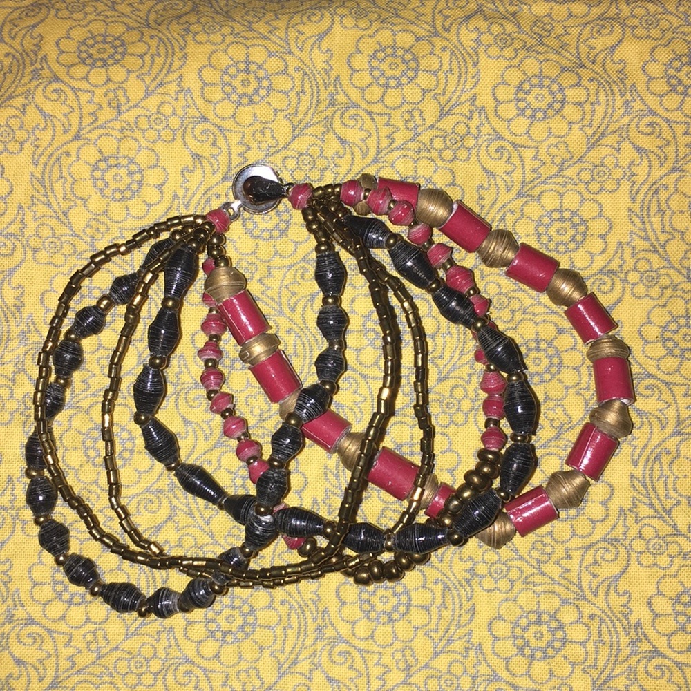 Hand beaded bracelet
